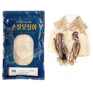 냉동 손질 오징어 특대 420g(2미) 진공포장